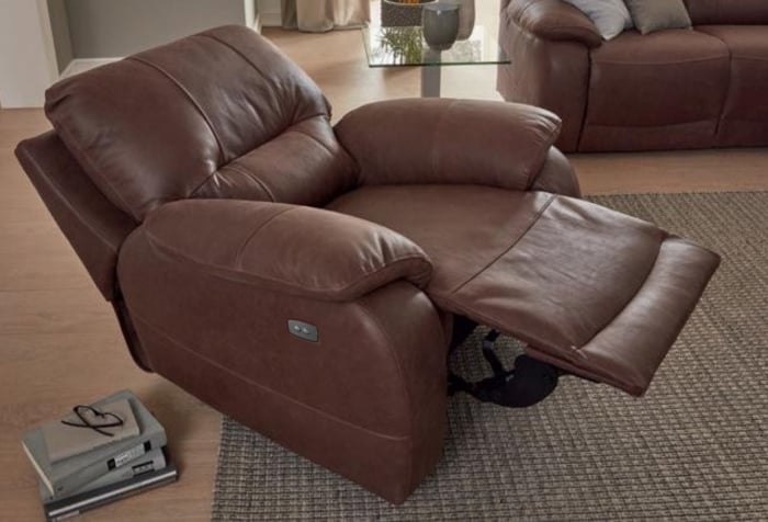 Set canapele ALLEGRA, 3-locuri cu 2-reclinere electrice  si 2-locuri fara recliner si fotoliu cu recliner electric, piele [5]