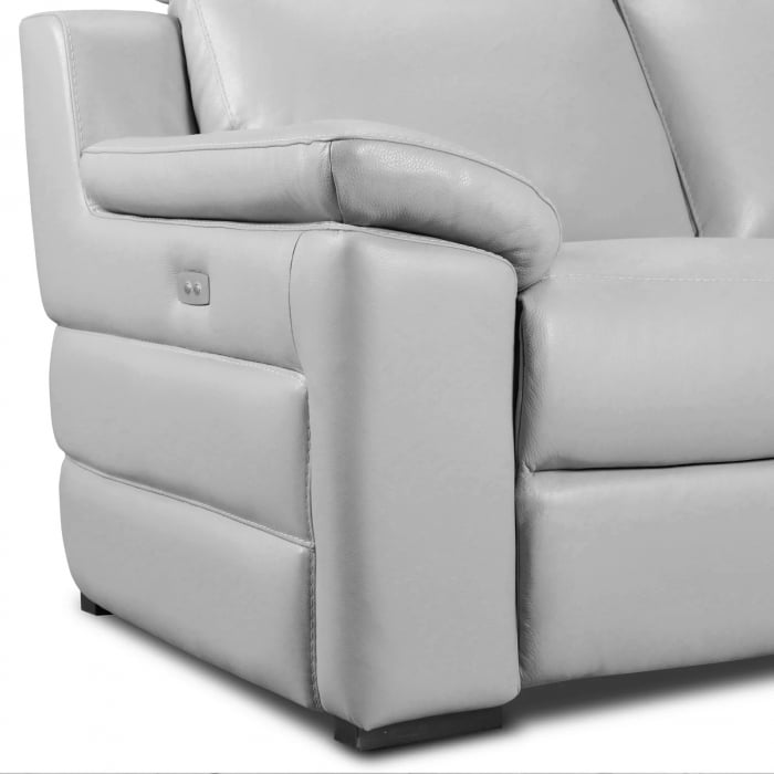 Set canapele VENTADOR, canapea 3 locuri cu 2 reclinere electrice, 196x10 cm, canapea 2 locuri fara reclinere, 176x100 cm si fotoliu cu recliner electric, Piele naturala Italiana [2]
