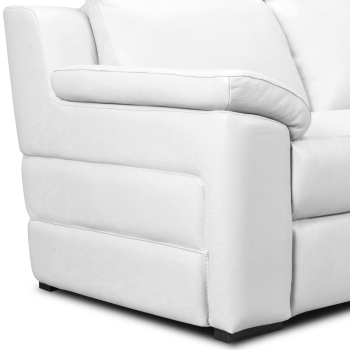 Set canapele VENTADOR, canapea 3 locuri cu 2 reclinere electrice, 196x10 cm, canapea 2 locuri fara reclinere, 176x100 cm si fotoliu cu recliner electric, Piele naturala Italiana [3]