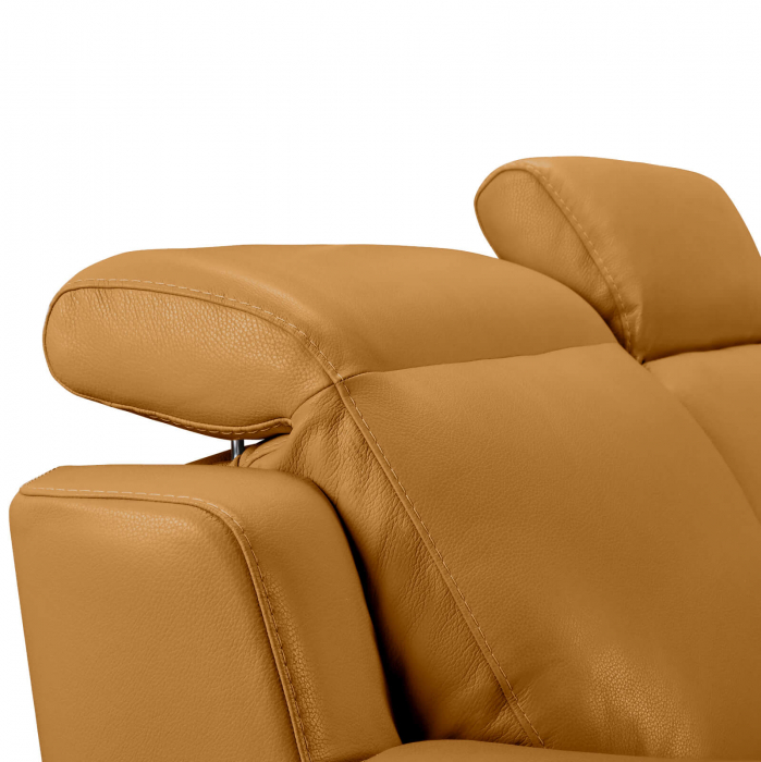 Set canapele VENTADOR, canapea 3 locuri cu 2 reclinere electrice, 196x10 cm, canapea 2 locuri fara reclinere, 176x100 cm si fotoliu cu recliner electric, Piele naturala Italiana [6]