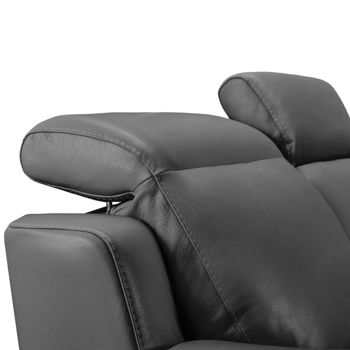 Set canapele VENTADOR, canapea 3 locuri cu 2 reclinere electrice, 196x10 cm, canapea 2 locuri fara reclinere, 176x100 cm si fotoliu cu recliner electric, Piele naturala Italiana [6]