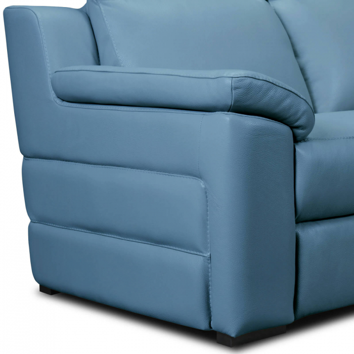 Set canapele VENTADOR, canapea 3 locuri cu 2 reclinere electrice, 196x10 cm, canapea 2 locuri fara reclinere, 176x100 cm si fotoliu cu recliner electric, Piele naturala Italiana [3]