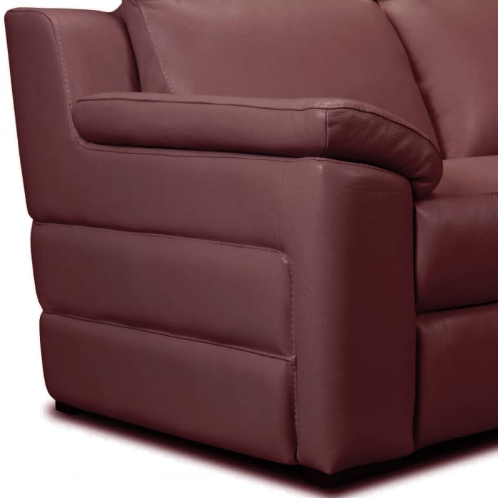 Set canapele VENTADOR, canapea 3 locuri cu 2 reclinere electrice, 196x10 cm, canapea 2 locuri fara reclinere, 176x100 cm si fotoliu cu recliner electric, Piele naturala Italiana [3]