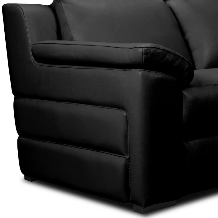 Set canapele VENTADOR, canapea 3 locuri cu 2 reclinere electrice, 196x10 cm, canapea 2 locuri fara reclinere, 176x100 cm si fotoliu cu recliner electric, Piele naturala Italiana [3]