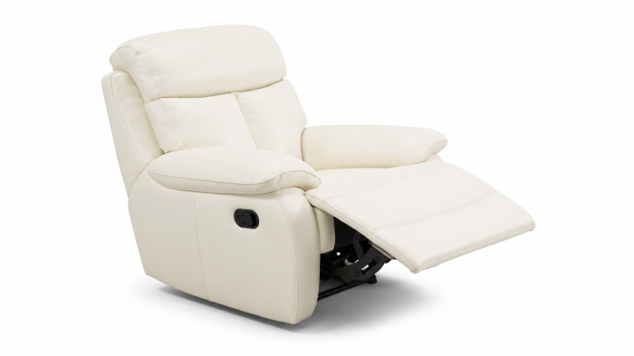 Set GHITA piele naturală crem cu canapea recliner electrică și două fotolii recliner [6]