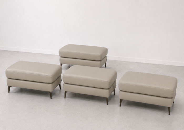 BALTIC 70 x 50 cm genuine leather ottoman [3]