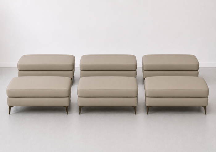 BALTIC 70 x 50 cm genuine leather ottoman [5]