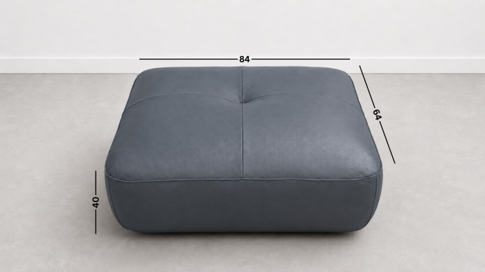 Taburet FELIX din piele naturală albă, 84 x 64 cm [2]