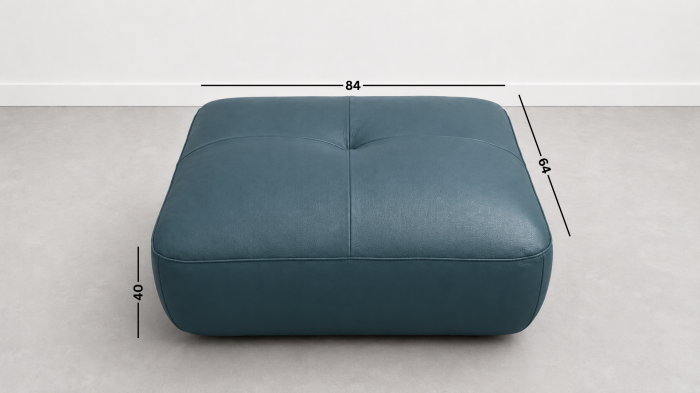 Taburet FELIX din piele naturală albă, 84 x 64 cm [2]