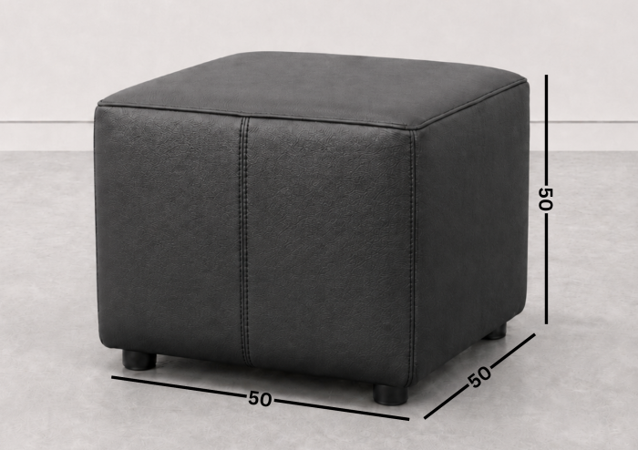 Taburet KUADRO 50 x 50 cm piele naturală italiană [7]