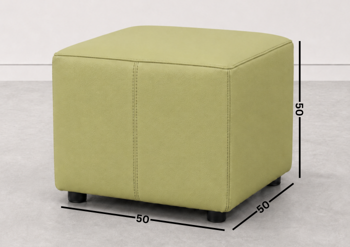 Taburet KUADRO 50 x 50 cm piele naturală italiană [7]