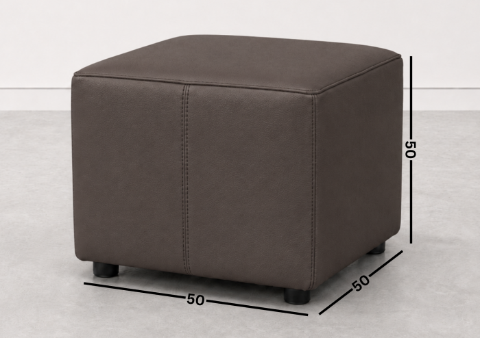 Taburet KUADRO 50 x 50 cm piele naturală italiană [8]
