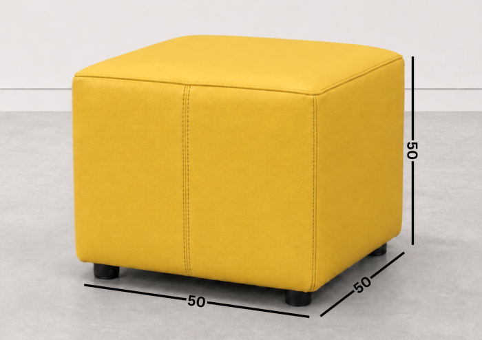 Taburet KUADRO 50 x 50 cm piele naturală italiană [7]
