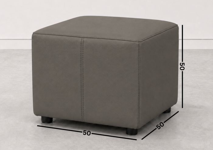 Taburet KUADRO 50 x 50 cm piele naturală italiană [7]