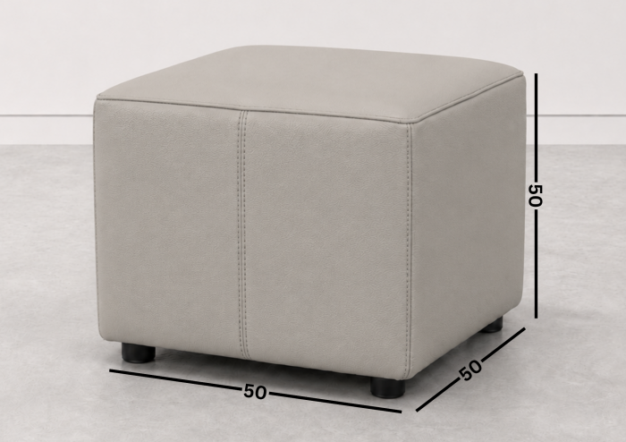 Taburet KUADRO 50 x 50 cm piele naturală italiană [7]
