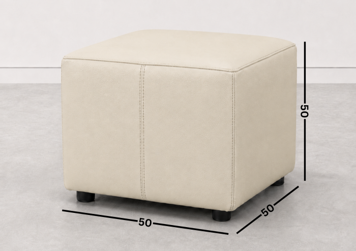 Taburet KUADRO 50 x 50 cm piele naturală italiană [7]