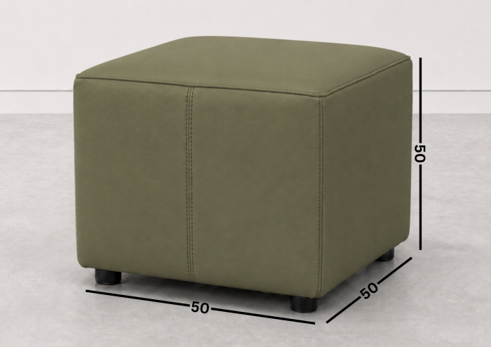 Taburet KUADRO 50 x 50 cm piele naturală italiană [7]