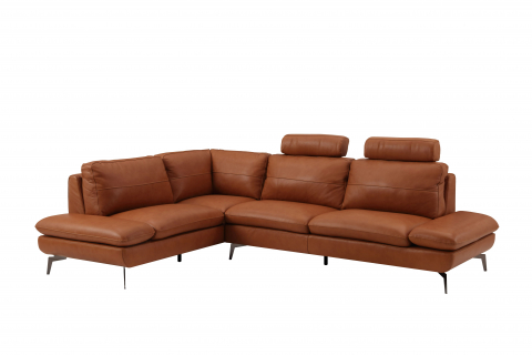 Coltar AUSTIN, 3 locuri cu brate inovative si 2 tetiere mobile, lung pe dreapta, Piele naturala Italiana, 292x210 cm [1]
