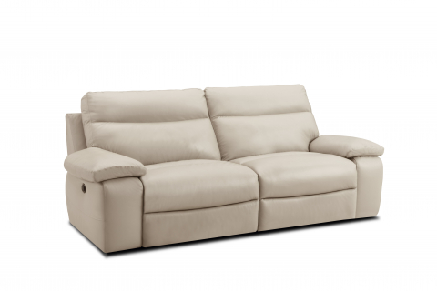 Canapea CASANOVA, 3 locuri cu 2 reclinere electrice, Piele naturala Italiana, 220x94 cm [1]