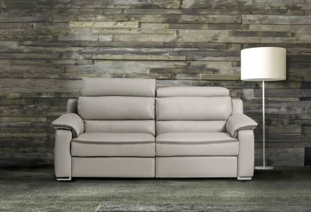 Canapele Piele - Canapea BELLO, 3-locuri, 2-reclinere electrice, tetiere reglabile, 204/105, piele naturala italiana