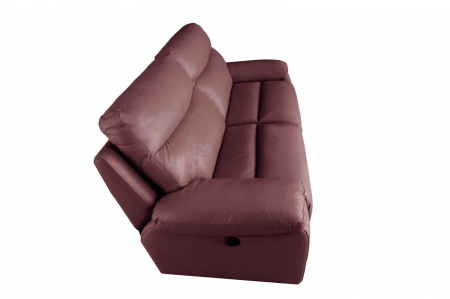 Canapea CASANOVA, 3 locuri cu 2 reclinere electrice, Piele naturala Italiana, 220x94 cm [6]
