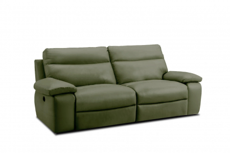 Canapea CASANOVA, 3 locuri cu 2 reclinere electrice, Piele naturala Italiana, 220x94 cm [1]