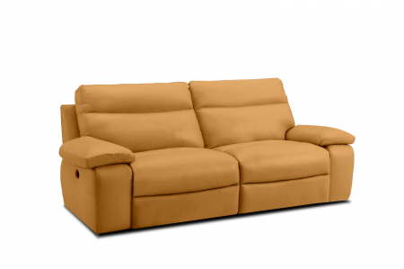 Canapea CASANOVA, 3 locuri cu 2 reclinere electrice, Piele naturala Italiana, 220x94 cm [1]