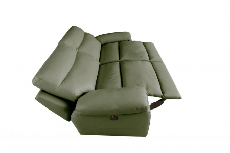 Canapea CASANOVA, 3 locuri cu 2 reclinere electrice, Piele naturala Italiana, 220x94 cm [5]