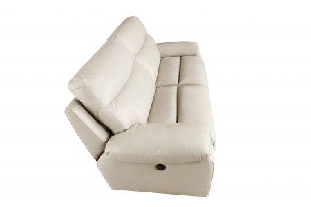 Canapea CASANOVA, 3 locuri cu 2 reclinere electrice, Piele naturala Italiana, 220x94 cm [6]