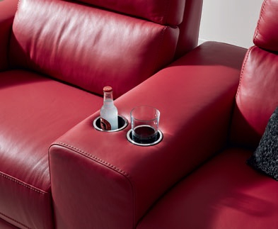 Canapea Home Cinema ALEXIA, 2-locuri cu 2-reclinere electrice, piele [2]