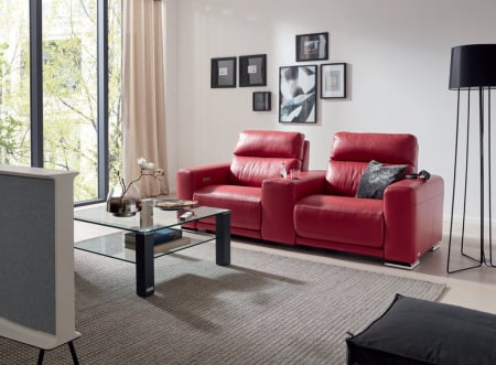 Relax kanapék - Canapea Home Cinema ALEXIA, 2-locuri cu 2-reclinere electrice, piele