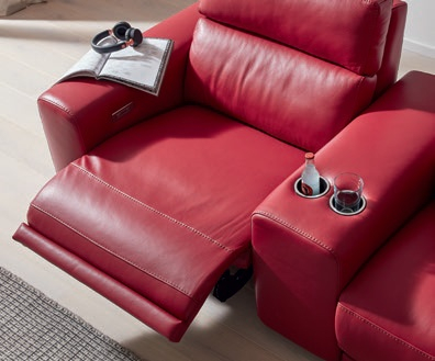 Canapea Home Cinema ALEXIA, 2-locuri cu 2-reclinere electrice, piele [3]