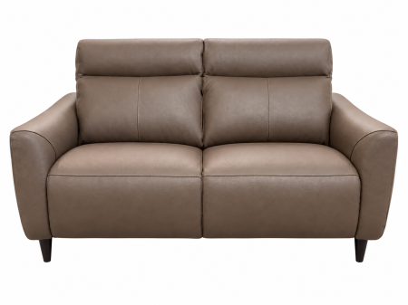 Canapele Piele - Canapea MANERA fixă de 2 locuri din piele naturală Maro Cappuccino CAT.4-4945