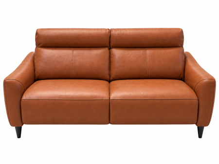 Canapea MANERA 3 locuri cu 2 funcții relax electrice din piele naturală Maro Coniac 4037