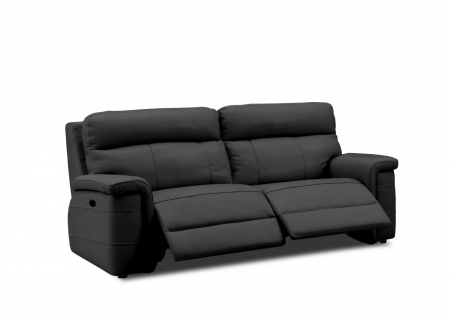 NABUCCO kanapé, 3 személyes, kétmotoros elektromos döntőkkel, elektromosan állítható fejtámlákkal, USB porttal, olasz valódi bőr, 216x103cm [0]