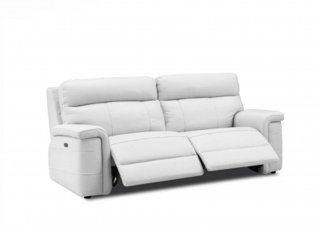 NABUCCO kanapé, 3 személyes, kétmotoros elektromos döntőkkel, elektromosan állítható fejtámlákkal, USB porttal, olasz valódi bőr, 216x103cm [0]