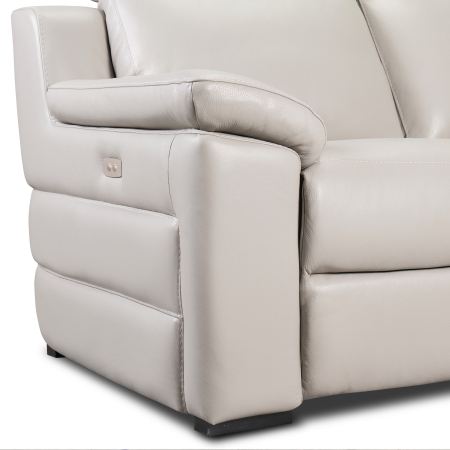 Set canapele VENTADOR, canapea 3 locuri cu 2 reclinere electrice, 196x10 cm, canapea 2 locuri fara reclinere, 176x100 cm si fotoliu cu recliner electric, Piele naturala Italiana [2]