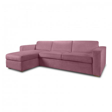 Sofa Beds - Coltar AMARANTA extensibil, element tip pat matrimonial si element sezlong interschimbabil cu lada de depozitare, Stofa, 284x201 cm