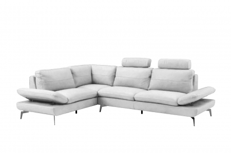 Coltar AUSTIN, 3 locuri cu brate inovative si 2 tetiere mobile, lung pe dreapta, Piele naturala Italiana, 292x210 cm [0]