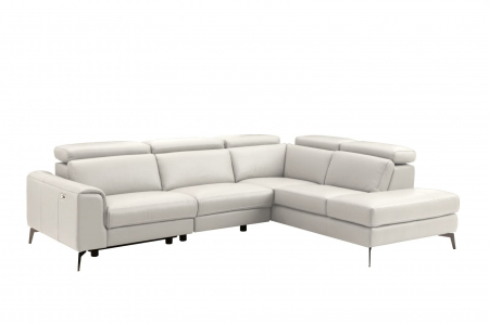 Coltar BALTIC, 3 locuri cu recliner electric stang si sezlong pe dreapta, tetiere reglabile, port USB, Piele naturala Italiana, 291x221 cm [1]