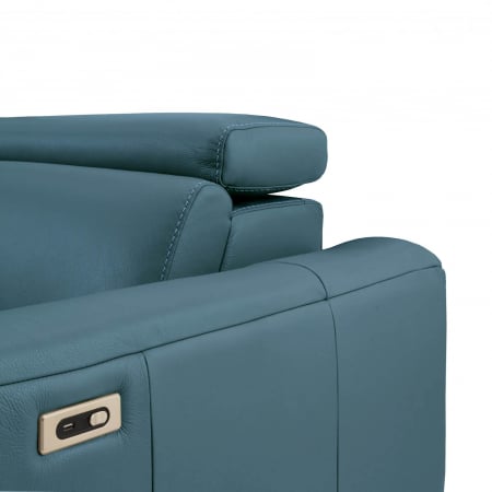Coltar BALTIC, 3 locuri cu recliner electric stang si sezlong pe dreapta, tetiere reglabile, port USB, Piele naturala Italiana, 291x221 cm [3]