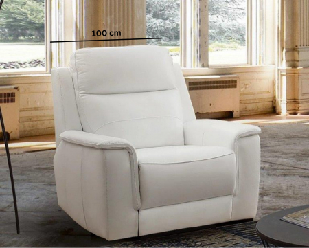 Fotoliu ACCORDO, cu recliner electric bi-motorizat, piele [2]