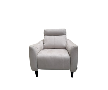 Canapele - Fotoliu MANERA din stofă gri deschis cu funcție relax electrică