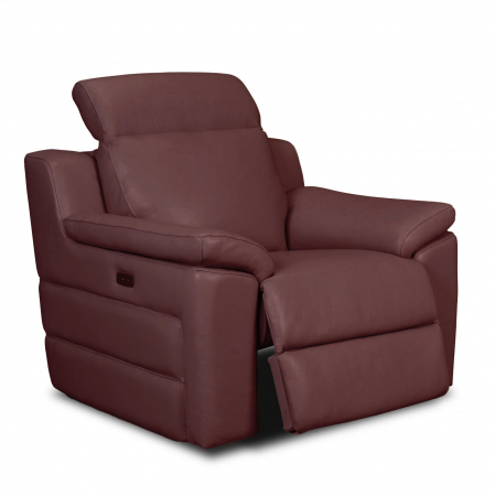 Fotoliu VENTADOR, cu recliner electric, Piele naturala, 102x100 cm [0]