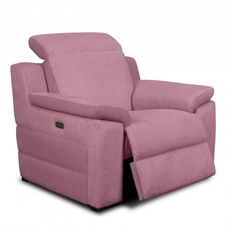 Relax kanapék - Fotoliu VENTADOR, recliner electric, stofa bicolora italiana, 102x100 cm