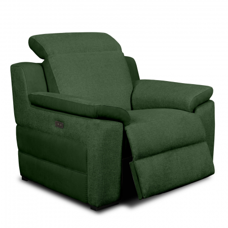Relax kanapék - Fotoliu VENTADOR, recliner electric, stofa bicolora italiana, 102x100 cm