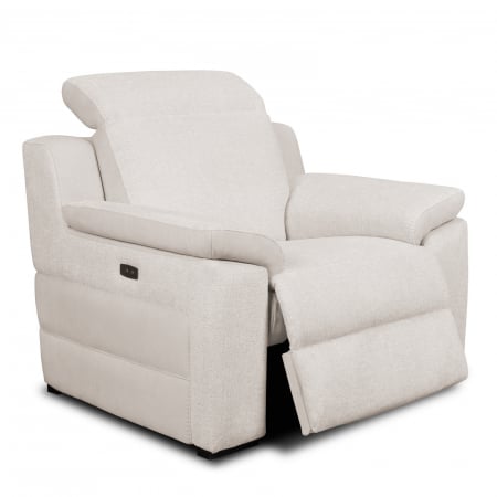 Relax kanapék - Fotoliu VENTADOR, recliner electric, stofa bicolora italiana, 102x100 cm