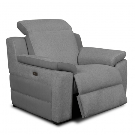 Relax kanapék - Fotoliu VENTADOR, recliner electric, stofa bicolora italiana, 102x100 cm