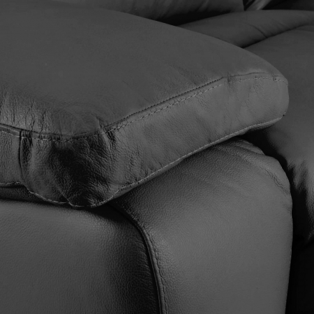 Set 2 canapele CASANOVA, canapea 3 locuri cu 2 reclinere electrice, 220x94 cm si canapea 2 locuri fara reclinere, 172x94 cm, Piele naturala Italiana [3]