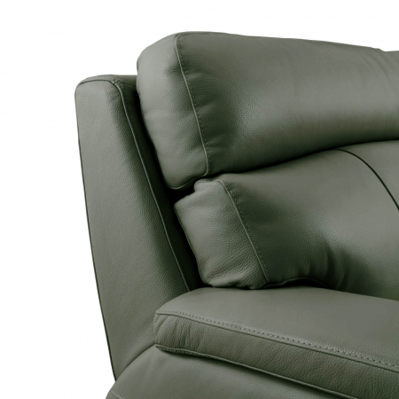 Set 2 canapele NABUCCO, canapea 3 locuri cu 2 reclinere electrice bi-motorizate, tetiere reglabile electric, port USB, 216x103 cm si canapea 2 locuri fara reclinere, 172x103 cm, Piele naturala Italian [5]